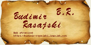 Budimir Rašajski vizit kartica
